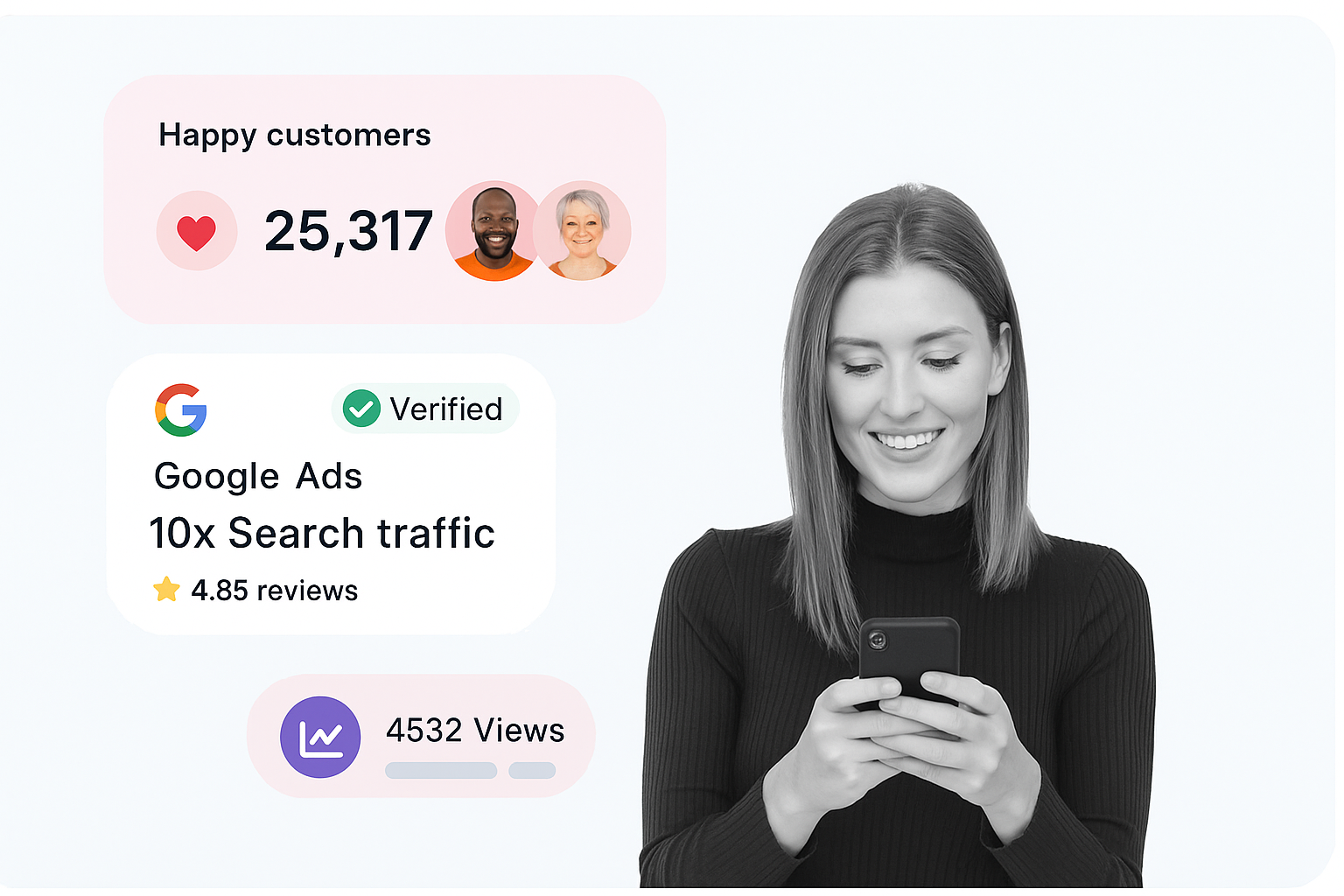 home girl with phone